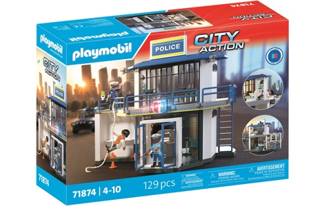 Playmobil® Konstruktions-Spielset »Action Heroes Polizeiwache mit Fahndungsraum 71874«