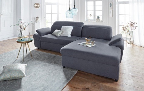 exxpo - sofa fashion, exxpo - sofa fashion Ecksofa, wahlweise mit Bettfunktion und Bettkasten, exxpo - sofa fashion Ecksofa »Kyoto, inkl. Kopfteil- und Armteilverstellung, hoher Sitzkomfort«, wahlweise mit Bettfunktion und Bettkasten, hochwertige Bezüge, L-Form