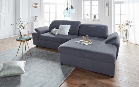 exxpo - sofa fashion, exxpo - sofa fashion Ecksofa, wahlweise mit Bettfunktion und Bettkasten, exxpo - sofa fashion Ecksofa »Kyoto, inkl. Kopfteil- und Armteilverstellung, hoher Sitzkomfort«, wahlweise mit Bettfunktion und Bettkasten, hochwertige Bezüge, L-Form