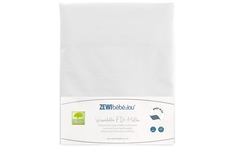 Zewi bébé-jou, ZEWI bébé-jou Wasserdichter Fix-Molton 90 x 200 cm, Weiss, ZEWI bébé-jou Matratzenschutzbezug »Fix-Mol«