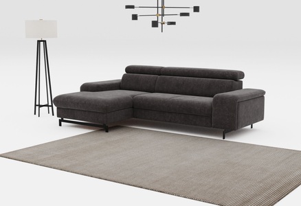 COTTA Ecksofa »Emma L-Form«, mit Kopfteilverstellung, wahlweise mit Bettfunktion & Bettkasten