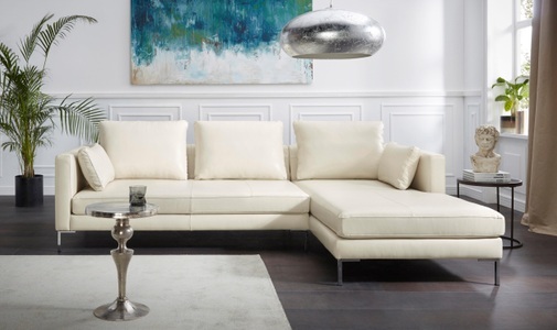Alte Gerberei, Alte Gerberei Ecksofa »Marinus«, mit schmalen Lehnen, inklusive Rückenkissen & Armlehnkissen, Alte Gerberei Ecksofa »Marinus, L-Form«, inkl. Rückenkissen, Ottomane wahlweise rechts oder links