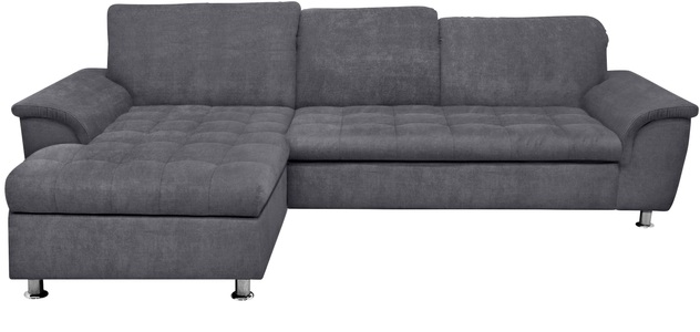 DOMO collection, DOMO collection Ecksofa, DOMO collection Ecksofa »Franzi Steppung im Sitzbereich B7T/H: 278/162/80 cm, L-Form« wahlweise mit Bettfunktion, Bettkasten und Kopfteilverstellung