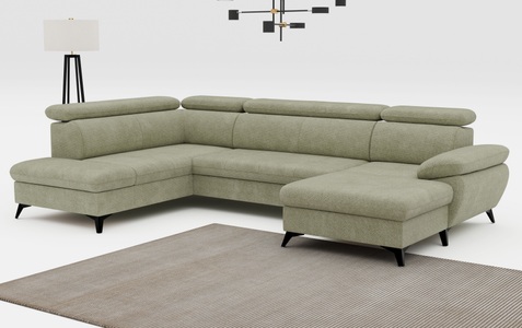 COTTA Wohnlandschaft »Hudson U-Form«, mit Kopfteilverstellung, wahlweise mit Bettfunktion & Bettkasten