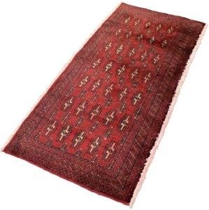 MorgenLand, morgenland Wollteppich »Turkaman Teppich handgeknüpft rot«, rechteckig, 8 mm Höhe, morgenland Wollteppich »Turkaman Teppich handgeknüpft rot«, rechteckig, 8 mm Höhe