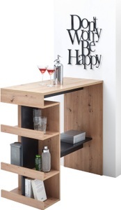 HBZ, HBZ Bartisch »Smash«, Eiche Artisan Dekor, Tisch mit Ablagefächer, Stolkom Bartisch »Smash«, Eiche Artisan Dekor, Tisch mit Ablagefächer