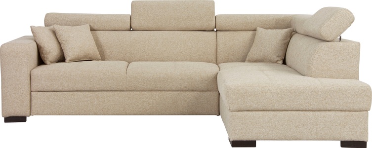Home affaire Ecksofa »Tulio«, wahlweise mit Bettfunktion und Bettkasten, incl. 3 Zierkissen