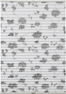 Gardinia, GARDINIA Plissee »Plissee Concept zum Klemmen Flowers and Plants Blüte«, blickdicht, ohne Bohren, verspannt, Gardinia Plissée Flowers & Plants Blüte 80 x 130 cm, Weiss