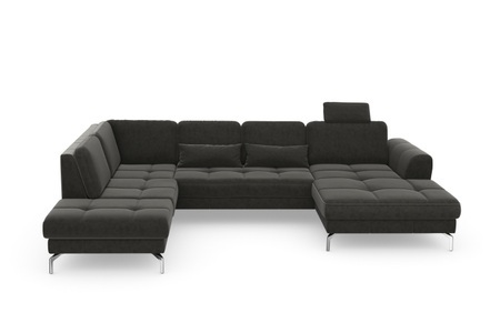 sit&more Wohnlandschaft »Bendigo V«, inklusive Sitztiefenverstellung, Bodenfreiheit 15 cm, wahlweise in 2 unterschiedlichen Fussfarben