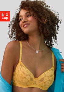 LASCANA Bügel-BH, aus zarter, elastischer Jacquardspitze und feinem Mesh, sexy Dessous