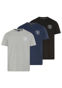 H.I.S, H.I.S T-Shirt Packung, 3er-Pack, 3 tlg. schmal geschnitten, bedrucktes Design, aus 100% Baumwolle