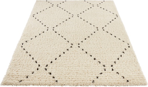 undefined, Mint Rugs - Teppich Basay - 80 x 150 cm - Beige, HANSE Home Hochflor-Teppich »Basay«, rechteckig, 35 mm Höhe, sehr weicher Flor, Boho Design, Robust, Pflegeleicht, Gekettelt