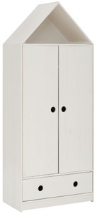 LÜTTENHÜTT, Lüttenhütt Kleiderschrank »Alpi«, aus massivem Kiefernholz, mit Einlegeböden und Kleiderstange hinter den Türen, Höhe 180 cm, Lüttenhütt Kleiderschrank »Alpi«, Kiefernholz, mit Einlegeböden und Kleiderstange, Höhe 180 cm