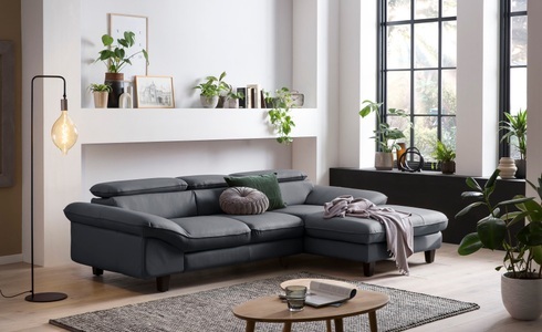 HOME AFFAIRE, Home affaire Ecksofa »Pilot«, wahlweise mit Bettfunktion und Bettkasten, Home affaire Ecksofa »Pilot L-Form«, mit Kopfteilverstellung, optional Bettfunktion und Bettkasten