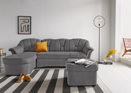 DOMO collection, DOMO collection Ecksofa, DOMO collection Ecksofa Papenburg L-Form, in grosser Farbvielfalt, wahlweise mit Bettfunktion