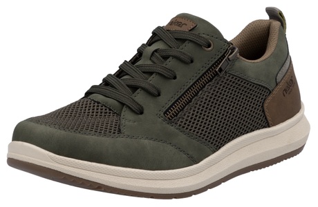 Rieker Sneaker, Halbschuh, Freizeitschuh, Schnürschuh mit seitlichem Reissverschluss