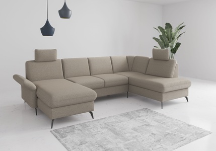 Home affaire Wohnlandschaft »Rochelle«, wahlweise mit Bettfunktion, Bettkasten und Armteilverstellung