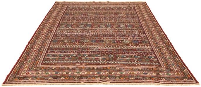 MorgenLand, morgenland Wollteppich »Afshar Sirjan Teppich handgeknüpft 0«, rechteckig, 8 mm Höhe, handgeknüpft, morgenland Wollteppich »Afshar Sirjan Teppich handgeknüpft 0«, rechteckig, 8 mm Höhe, handgeknüpft
