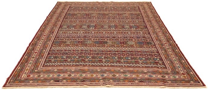 MorgenLand, morgenland Wollteppich »Afshar Sirjan Teppich handgeknüpft 0«, rechteckig, 8 mm Höhe, handgeknüpft, morgenland Wollteppich »Afshar Sirjan Teppich handgeknüpft 0«, rechteckig, 8 mm Höhe, handgeknüpft