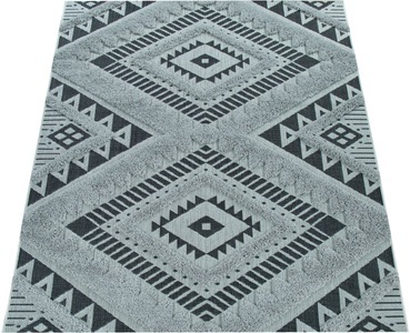 PACO HOME, Paco Home Teppich »Eupen 471«, rechteckig, 22 mm Höhe, Hoch-Tief-Struktur, Rauten Muster, In- und Outdoor geeignet, ideal im Wohnzimmer & Schlafzimmer, Paco Home Teppich »Eupen 471«, rechteckig, 22 mm Höhe, Hoch-Tief-Struktur, Rauten Muster, In- und Outdoor geeignet