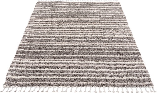 Carpet City Hochflor-Teppich »Pulpy 520«, rechteckig, 30 mm Höhe, mit Fransen, Wohnzimmer