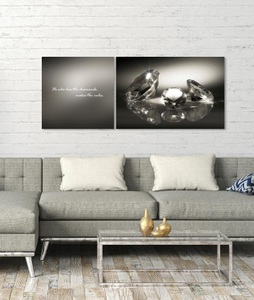 undefined, Leinwandbild »Diamonds« (Set), queence Leinwandbild »Diamonds«, Stein-Kunst-Modern-Spa-Spa Bilder-Sprüche-Sprüche & Texte-Schriftzug-Schriftzüge, (Set), Premium-Leinwandstoff, Handarbeit aus Deutschland, Spruch, 2er Set