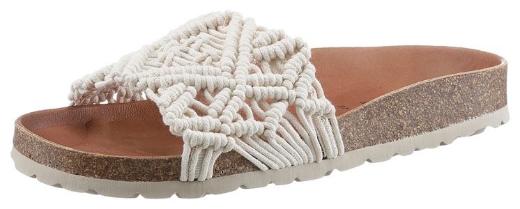 VERBENAS, VERBENAS Pantoffel »Raga Roda«, in gehäkeltem Look, VERBENAS Pantoffel »Raga Roda«, Sommerschuh, Schlappen, Hausschuh in gehäkeltem Look