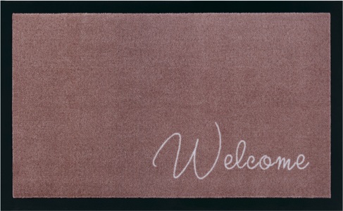 Hanse Home, Hanse Home - Fussmatte - 45 x 75 cm - Braun, my home Fussmatte »Welcome«, rechteckig, 5 mm Höhe, Schmutzfangmatte, Türmatte, In- und Outdoor, Schrift, Läufer, waschbar