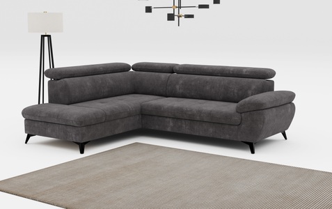 COTTA Ecksofa »Hudson L-Form«, mit Kopfteilverstellung, wahlweise mit Bettfunktion & Bettkasten