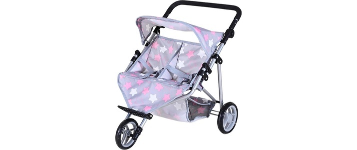 Knorrtoys, Knorrtoys® Puppen-Zwillingsbuggy »Star Grey«, Knorrtoys® Puppen-Zwillingsbuggy »Star Grey«