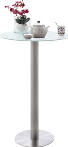 Fredriks, home24 Bartisch Zilker I, MCA furniture Bartisch »Zarina« Bartisch mit Glaskeramik Tischplatte mit Edelstahl Gestell