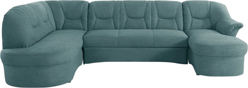 DOMO collection, DOMO collection Wohnlandschaft »Sarafina«, wahlweise mit Bettfunktion, optional mit Federkern, DOMO collection Wohnlandschaft »Sarafina, zeitlos und komfortabel, optional mit Federkern, U-Form« wahlweise mit Bettfunktion