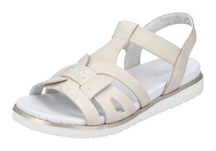 Rieker, Rieker Sandale, mit Metallic-Einfass an der Laufsohle, 