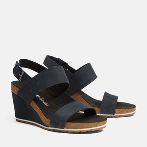 TIMBERLAND, Timberland Capri Sunset Wedge Grösse 39 Damen, Timberland Sandale »CAPRI SUNSET 2 STRAP SANDAL JET BLA«