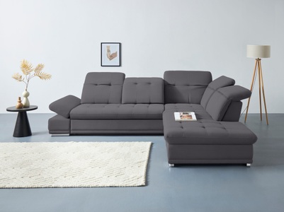 COTTA Ecksofa »Holiday L-Form«, Sitztiefenverstellung, wahlweise mit Bettfunktion inkl. Bettkasten