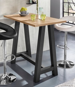 undefined, Bartisch, Gestell in A-Form (Breite 120 oder 140 cm), Mäusbacher Bartisch, Gestell in A-Form (Breite 120, 140 oder 160 cm)