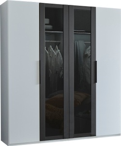 MID.YOU, MID.YOU Drehtürenschrank in graphitfarben, grau, weiss , Alicante , Holzwerkstoff , 2 Fächer , 200x216x58 cm , Dekorfolie,Dekorfolie,Nachbildung,Nachbildung , umfangreiches Zubehör erhältlich, In verschiedenen Grössen erhältlich, in verschieden, MID.YOU Drehtürenschrank in graphitfarben, grau, weiss , Alicante , Holzwerkstoff , 2 Fächer , 200x216x58 cm , Dekorfolie,Dekorfolie,Nachbildung,Nachbildung , umfangreiches Zubehör erhältlich, In verschiedenen Grössen erhältlich, in verschieden