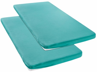 MY HOME, Spannbettlaken »Jersey«, my home, my home Spannbettlaken »Litschi«, (2 St.), für Topper auf Boxspringbetten geeignet, 100% Baumwolle, Topper Spannbettlaken aus Jersey mit Gummizug, Made in Green zertifiziert