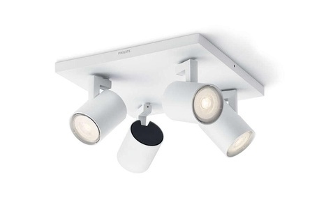 Philips Runner LED-Deckenleuchte weiß 4-flg.