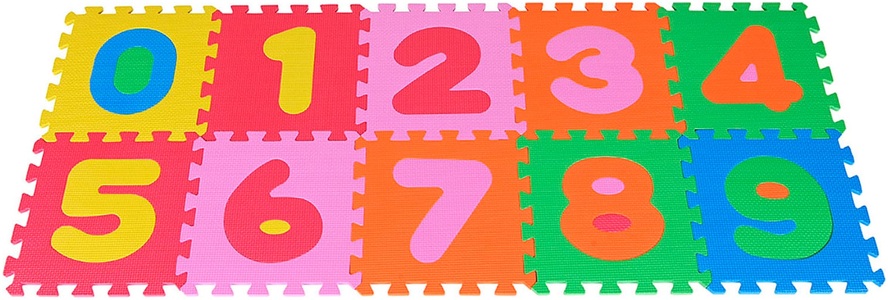 Knorrtoys, knorr® toys Puzzlematte Zahlen 0-9, 10 tlg. - bunt, Knorr toys - Puzzlematte - Zahlen, 10 tlg., 30cm