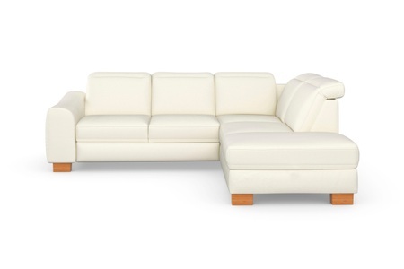 sit&more Ecksofa »Durness«, mit Federkern und hochwertigen Massivholzfüssen, wahlweise mit Kopfteilverstellung, Bettfunktion und Stauraum oder mit Bettfunktion und Bettkasten