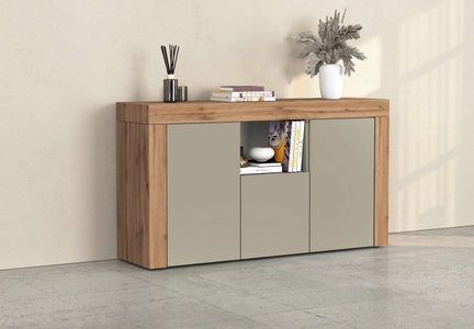 INOSIGN Sideboard »CHRONOS Breite 155 cm mit 3 Türen, 1 offenes und 6 geschlossene Fächer«, (1 St.), Sideboard,Kommode, Schrank, Grifflos mit Push to Open, Made in Italy