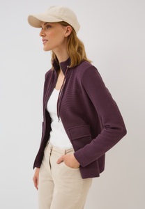 Cecil Sweatjacke, im Ottoman-Look und Stehkragen, Struktur-Optik