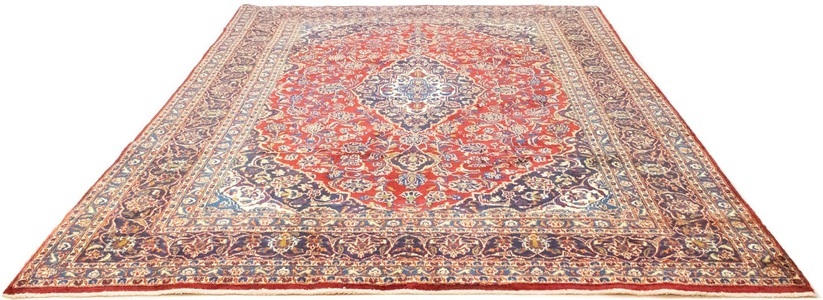 MorgenLand, morgenland Wollteppich »Maschad Teppich handgeknüpft rot«, rechteckig, 8 mm Höhe, 