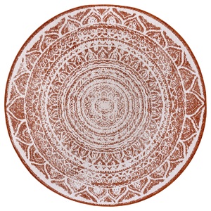 NORTHRUGS, NORTHRUGS Teppich »Siruma«, rund, 5 mm Höhe, In-und Outdoor geeignet, Mandala, Wohnzimmer, Balkon, Terrasse, Garten, Robust, Pflegeleicht, Flachgewebe, Wendbar, NORTHRUGS Teppich »Siruma Wendeteppich«, rund, 5 mm Höhe, In- & Outdoor, beidseitig, Orientalisch, Teppich, Garten, Flur