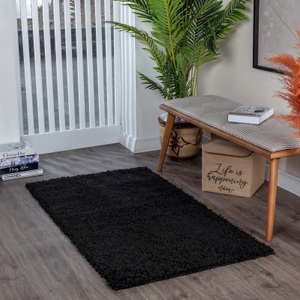 Surya, Surya Hochflor-Teppich »UNI CHIC 2305«, rechteckig, Surya Hochflor-Teppich »BORACAY«, rechteckig, 37 mm Höhe, Flauschig, Langflor, Weich, Wohnzimmer Flurteppich, Grau