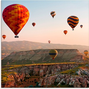 Artland Glasbild »Kappadokien Ballonfahrt«