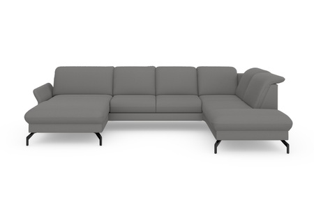sit&more Wohnlandschaft »Fashion«, wahlweise mit Kopfteilverstellung und Vorziehsitz, motorisch, mit schwarzen Metallfüssen