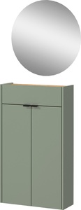 Germania, GERMANIA Garderoben-Set »Ameca«, (Set, 2 St.), Mehrzweckschrank und Spiegel, geringe Tiefe, ideal für schmale Flure, GERMANIA Garderoben-Set »Ameca«, (Set, 2 St.), Mehrzweckschrank und Spiegel, geringe Tiefe, ideal für schmale Flure