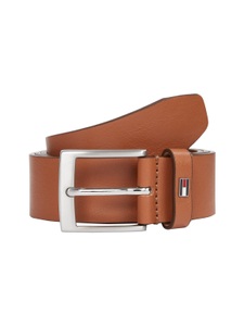 Tommy Hilfiger Ledergürtel »ADAN 3.5 EXT«, Metalllogopatch, Einfachdornschnalle